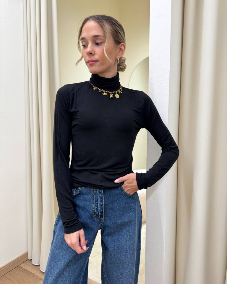Dolcevita misto cashmere nero HaveOne Shop Online Dolcevita misto cashmere nero HaveOne