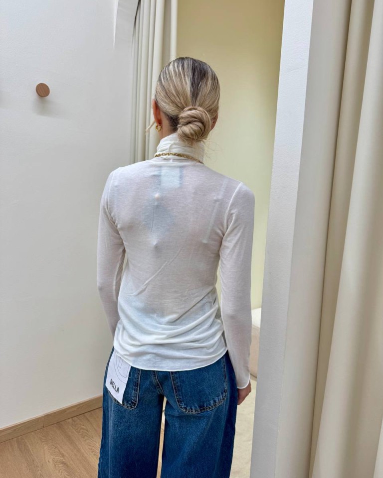 Maglia second skin collo alto panna Souvenir Shop Online Maglia second skin collo alto panna Souvenir