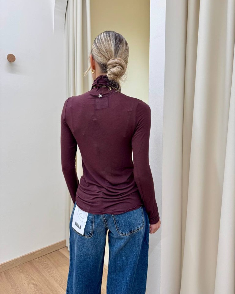 Maglia second skin collo alto bordeaux Souvenir Shop Online Maglia second skin collo alto bordeaux Souvenir