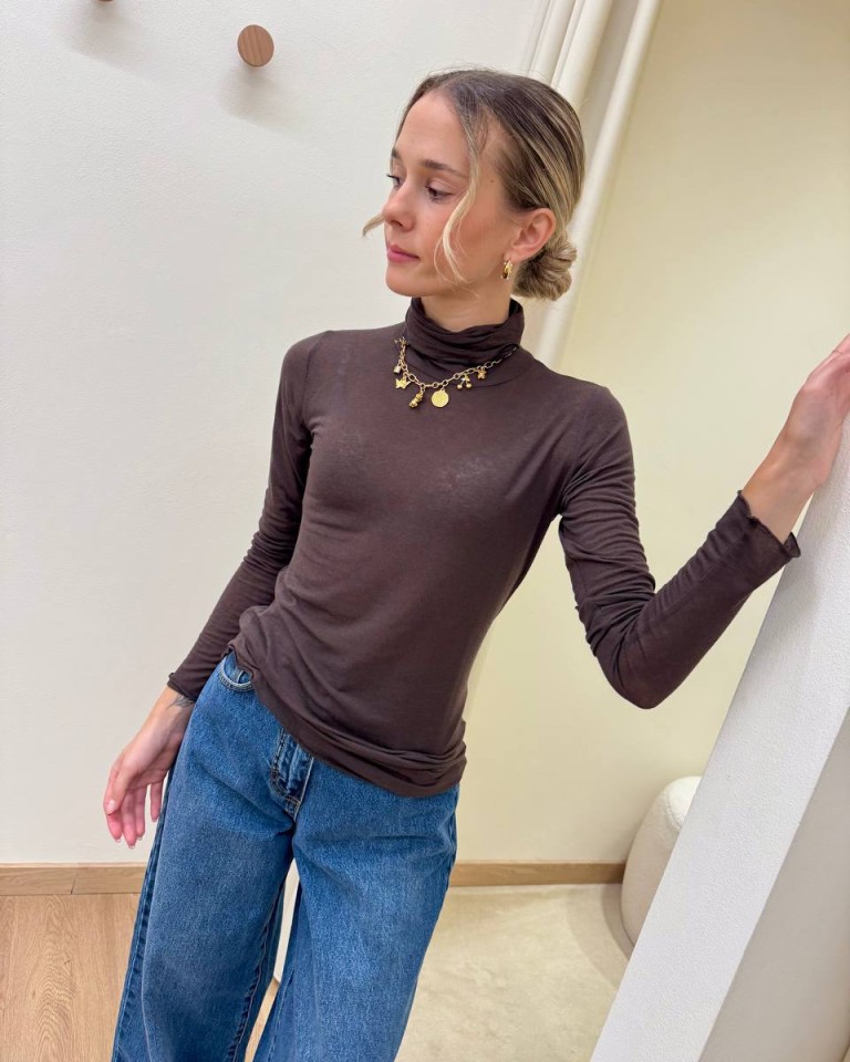 Maglia second skin collo alto moro Souvenir Shop Online Maglia second skin collo alto moro Souvenir