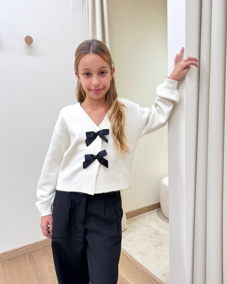 Cardigan con fiocchi in raso panna Name It Shop Online Cardigan con fiocchi in raso panna Name It