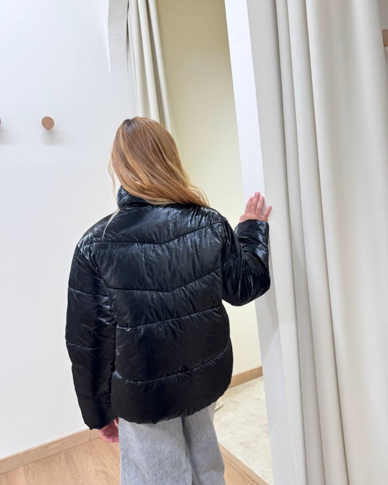 Piumino effetto laminato nero Name It Shop Online Piumino effetto laminato nero Name It