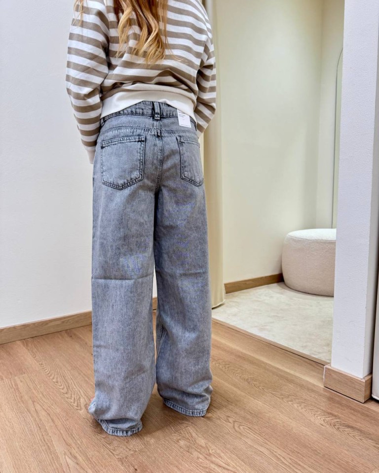 Jeans Rose wide leg grigio Name It Shop Online Jeans Rose wide leg grigio Name It