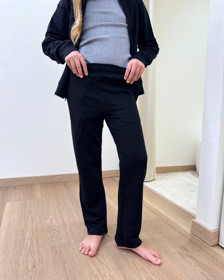 Pantalone in felpa garzata nero Name It Shop Online Pantalone in felpa garzata nero Name It