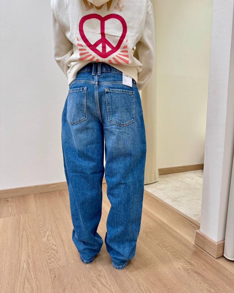 Jeans Bella barrel blu medio Name It Shop Online Jeans Bella barrel blu medio Name It