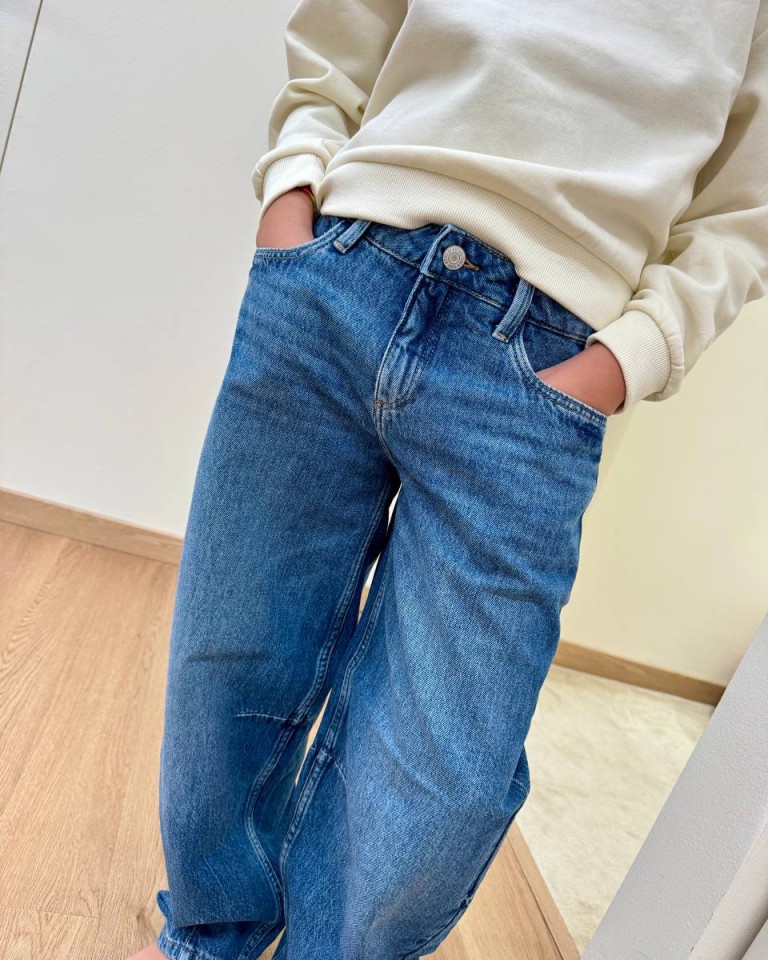 Jeans Bella barrel blu medio Name It Shop Online Jeans Bella barrel blu medio Name It