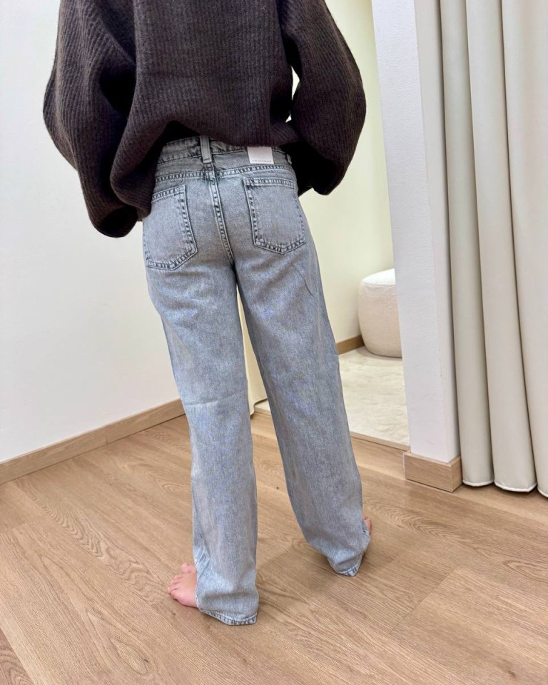 Jeans grigio con strass Name It Shop Online Jeans grigio con strass Name It