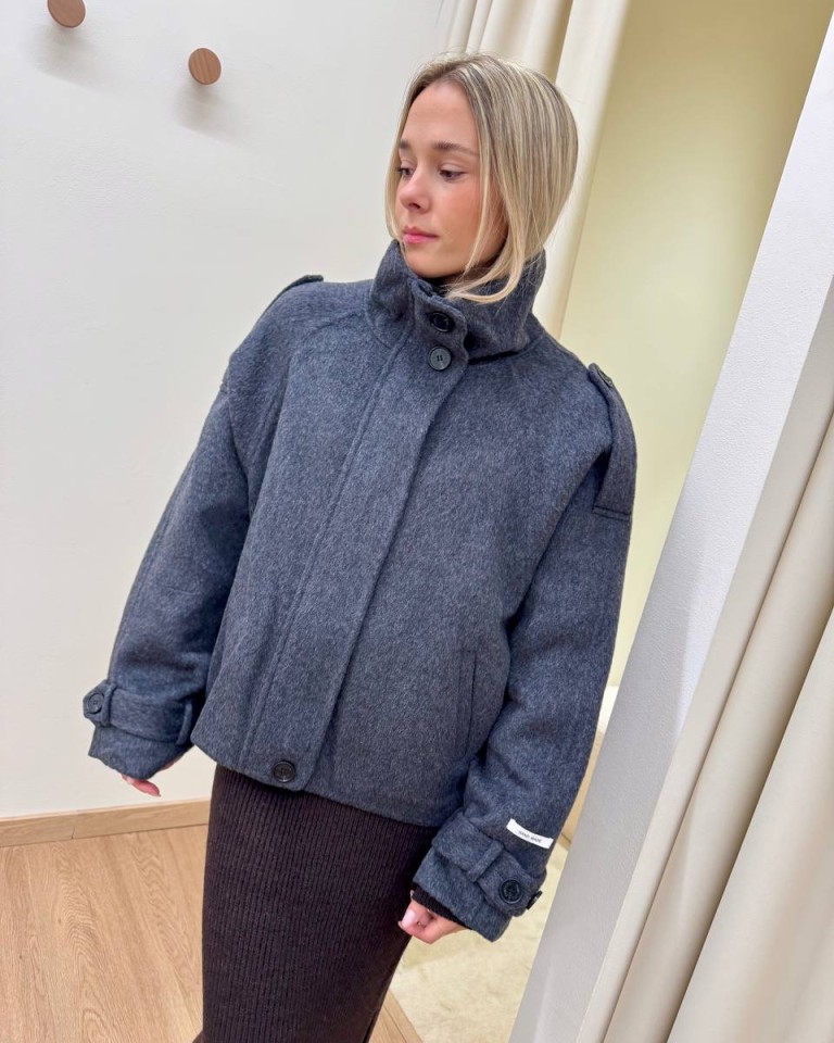 Cappotto Hand Made manica pipistrello grigio Kontatto Shop Online Cappotto Hand Made manica pipistrello grigio Kontatto