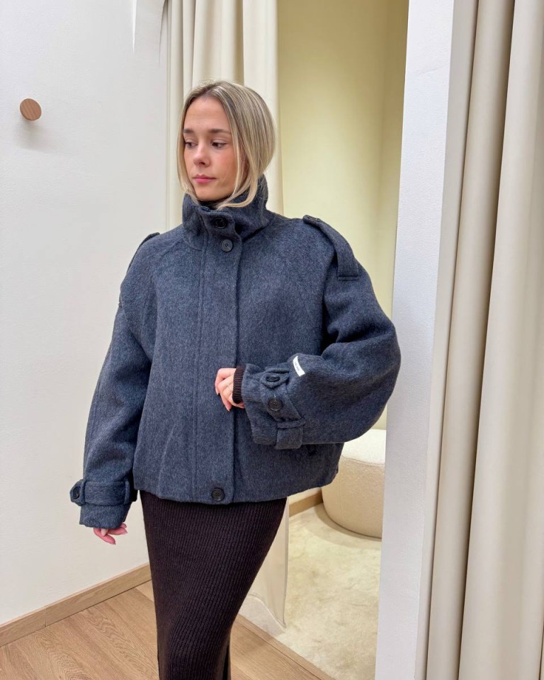 Cappotto Hand Made manica pipistrello grigio Kontatto Shop Online Cappotto Hand Made manica pipistrello grigio Kontatto